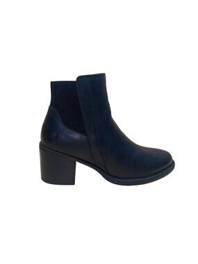 Born Women’s Black Leather Zip Up Closure Henni Chelsea Ankle Boots Size 8.5M